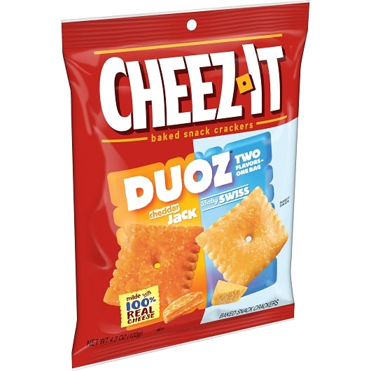 CheezIt Duoz Cheddar and Baby Swiss Cracker, 6 x 4.3 oz Case - DOT product image 4