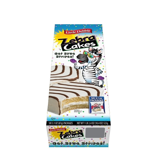 Little Debbie Vending Zebra Cakes, 1 x 6 x 54 ct Case - Bakery & Desserts