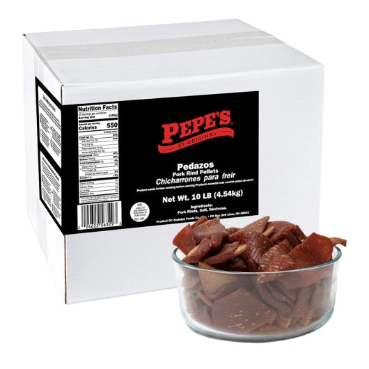 Pepe's Pork Rind Pellets, 1 x 10 lb Case - Meat Snacks