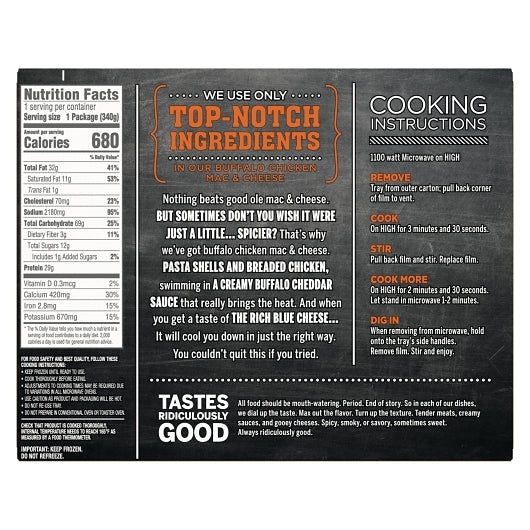 Devour BUFFALO CHICKEN MAC N CHEESE, 8 x 12 oz Case - DOT product image 5