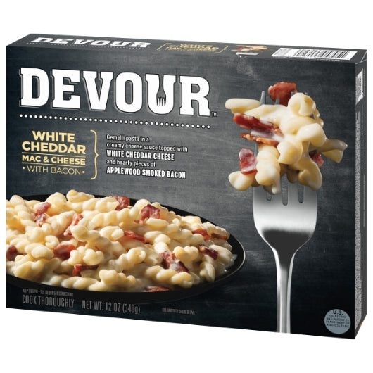 Devour WHITE CHEDDAR MAC N CHEESE WITH BACON, 8 x 12 oz Case - DOT product image 4