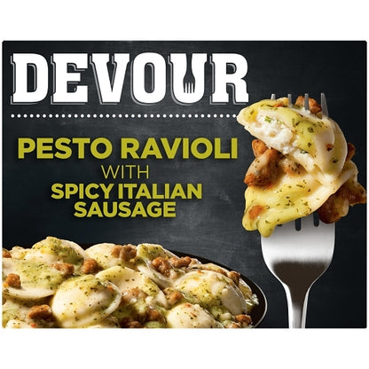 Devour PESTO RAVIOLI WITH ITALIAN SAUSAGE, 8 x 12 oz Case - DOT product image 3