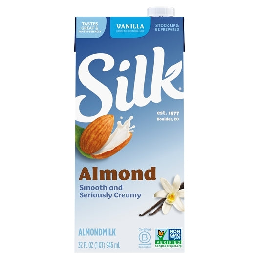 Silk Aseptic Vanilla Almond Milk, 6 x 32 fl oz Case - Beverages