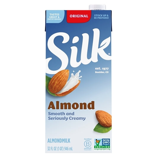 Silk Aseptic Original Pure Almond Milk, 6 x 32 fl oz Case - Beverages