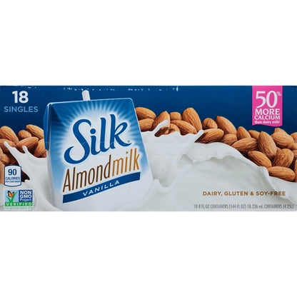 Silk Aseptic Vanilla Almond Milk, 18 x 8 fl oz Case - DOT product image 3
