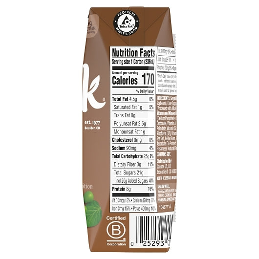 Silk Aseptic Chocolate Soy Milk, 18 x 8 fl oz Case - DOT product image 6