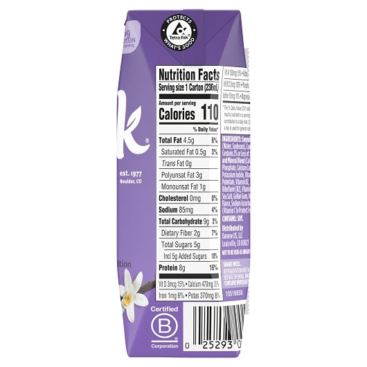 Silk Aseptic Very Vanilla Soy Milk, 18 x 8 fl oz Case - DOT product image 6