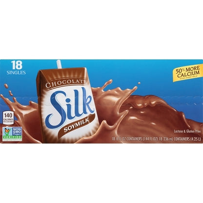Silk Aseptic Chocolate Soy Milk, 18 x 8 fl oz Case - DOT product image 3