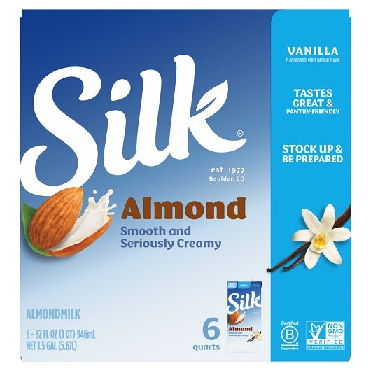 Silk Aseptic Vanilla Almond Milk, 6 x 32 fl oz Case - DOT product image 8