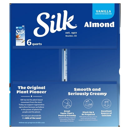 Silk Aseptic Vanilla Almond Milk, 6 x 32 fl oz Case - DOT product image 6