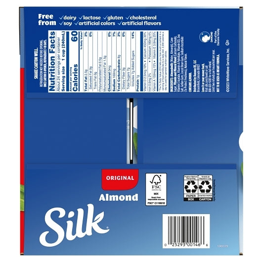 Silk Aseptic Original Pure Almond Milk, 6 x 32 fl oz Case - DOT product image 6