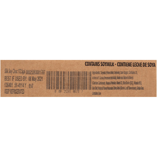 Silk Extended Shelf Life Chocolate Soy Milk, Refill Bag, 1 x 2.5 GA Case - DOT product image 2