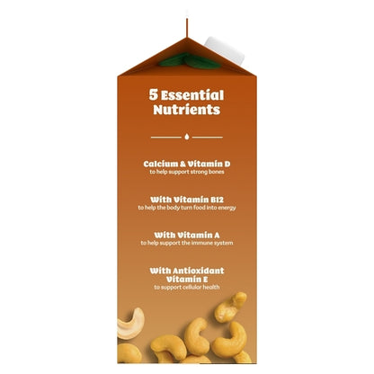 Silk Extended Shelf Life Unsweetened Cashew Milk, 6 x 64 fl oz Case - DOT product image 2
