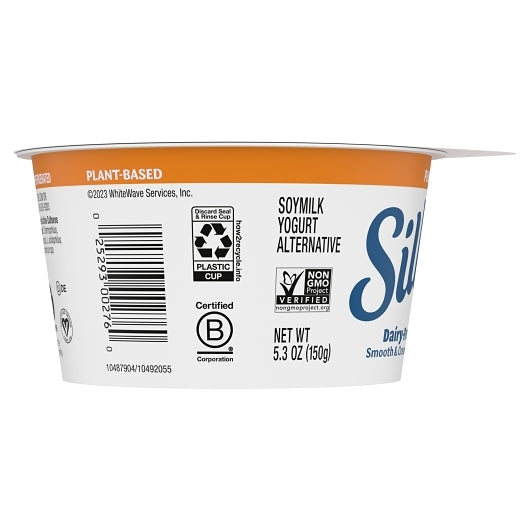 Silk Cultured Peach Mango Soy Yogurt, 8 x 5.3 oz Case - DOT product image 2