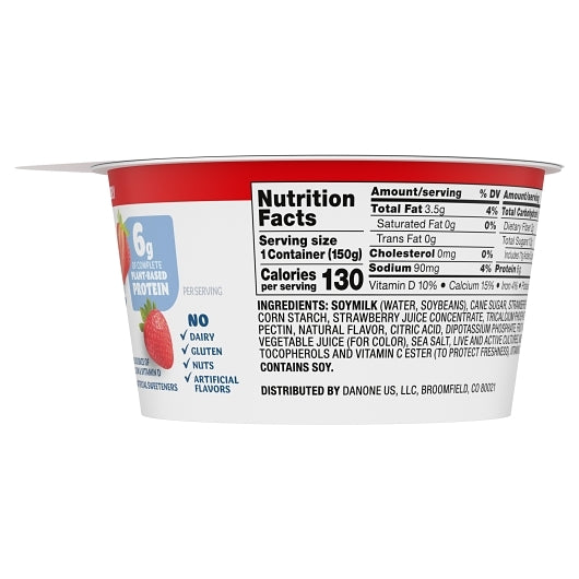 Silk Cultured Strawberry Soy Yogurt, 8 x 5.3 oz Case - DOT product image 4