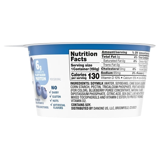 Silk Cultured Soy Blueberry Yogurt, 8 x 5.3 oz Case - DOT product image 6