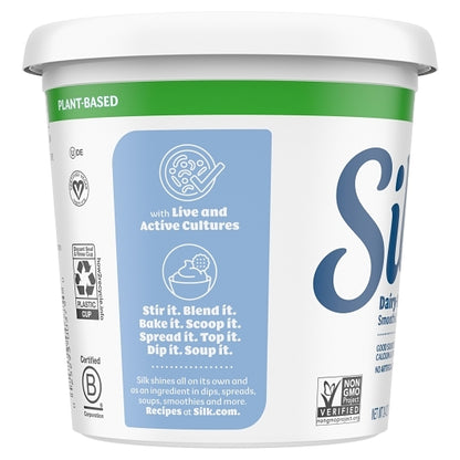 Silk Dairy-Free Soy Alternative Simply Plain Yogurt, 6 x 24 oz Case - DOT product image 2