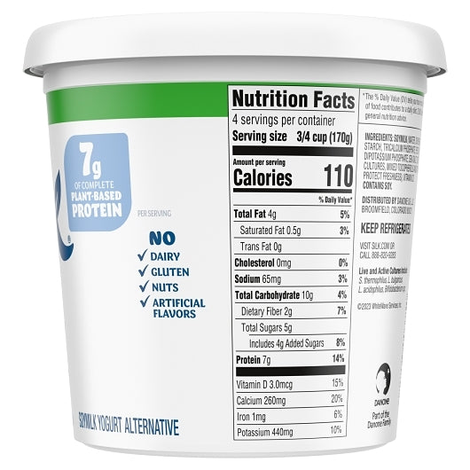 Silk Dairy-Free Soy Alternative Simply Plain Yogurt, 6 x 24 oz Case - DOT product image 3