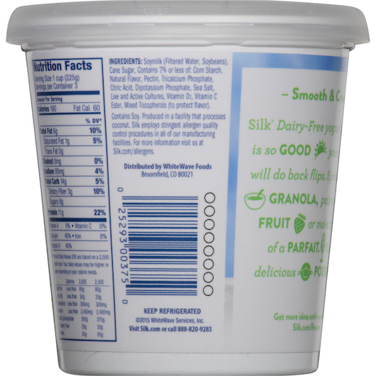 Silk Dairy-Free Soy Alternative Simply Plain Yogurt, 6 x 24 oz Case - DOT product image 7
