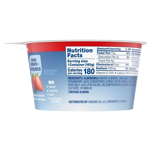 Silk Strawberry Cultured Almond Yogurt, 8 x 5.3 oz Case - DOT product image 3