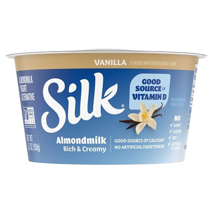 Silk Almond Vanilla Yogurt, 8 x 5.3 oz Case - Cheese & Dairy