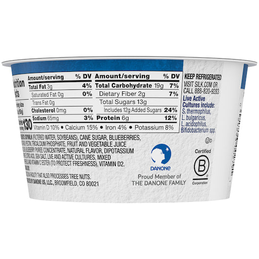 Silk Cultured Soy Blueberry Yogurt, 8 x 5.3 oz Case - DOT product image 8