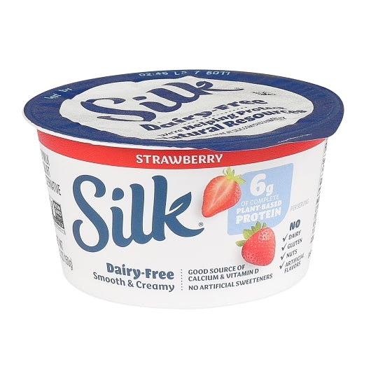 Silk Cultured Strawberry Soy Yogurt, 8 x 5.3 oz Case - Cheese & Dairy