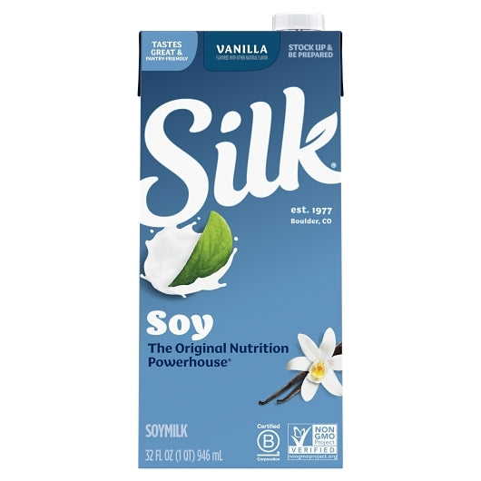 Silk Aseptic Vanilla Soymilk, 12 x 32 fl oz Case - DOT product image 2