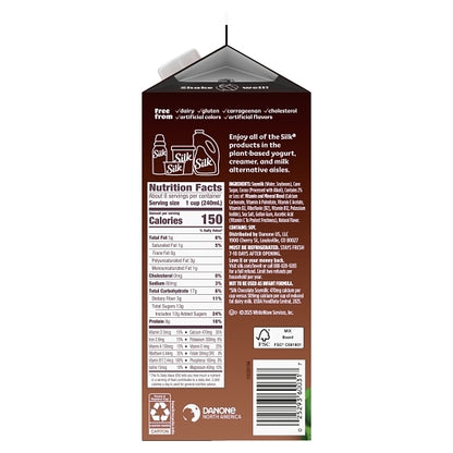 Silk All-Natural Chocolate Soy Milk, 6 x 64 fl oz Case - DOT product image 3