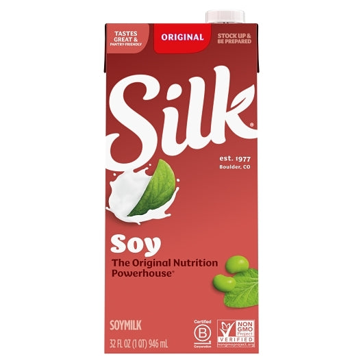 Silk Plain Soymilk, 12 x 32 fl oz Case - Beverages