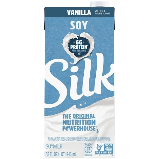 Silk Aseptic Vanilla Soymilk, 12 x 32 fl oz Case - DOT product image 3