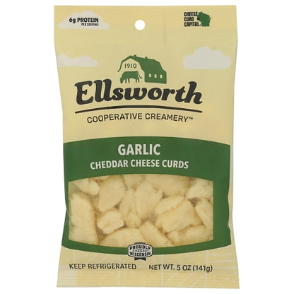 Ellsworth Farmer Certified GARLIC CHEDDAR CHEESE CURDS, 8 x 16 oz Case - DOT product image 2