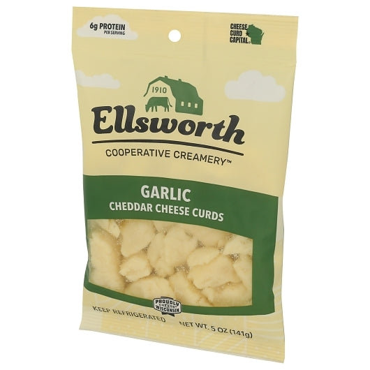 Ellsworth Farmer Certified GARLIC CHEDDAR CHEESE CURDS, 8 x 16 oz Case - DOT product image 4