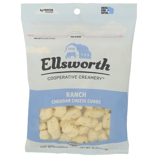 Ellsworth Ranch White Cheddar Cheese Curd, 8 x 16 oz Case - Cheese & Dairy