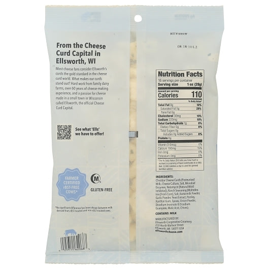 Ellsworth Ranch White CHEDDAR CHEESE CURD, 8 x 16 oz Case - DOT product image 6