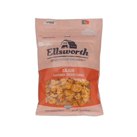 Ellsworth Creamery Cajun Cheddar Cheese Curd, 8 x 16 oz Case - Cheese & Dairy