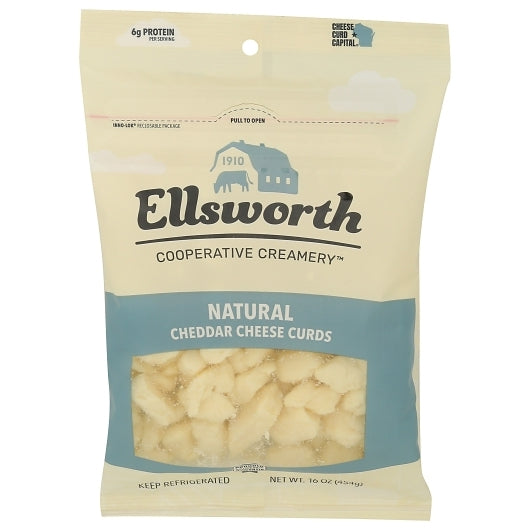 Ellsworth Creamery Ref White Cheddar Cheese Curd, 8 x 16 oz Case - Cheese & Dairy