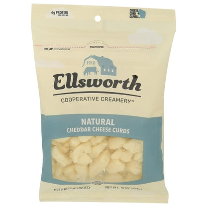 Ellsworth Creamery Ref White Cheddar Cheese Curd, 8 x 16 oz Case - Cheese & Dairy