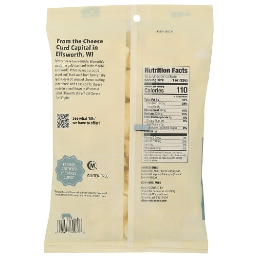 Ellsworth Creamery Ref WHITE CHEDDAR CHEESE CURD, 8 x 16 oz Case - DOT product image 6