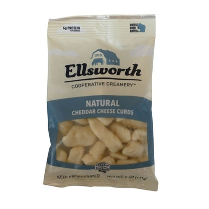 Ellsworth Natural White Cheddar Cheese Curds, 12 x 5 oz Case - Cheese & Dairy