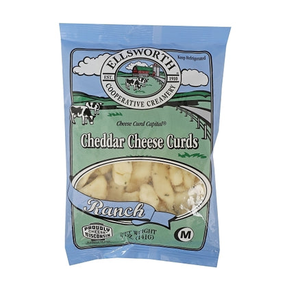 ELLSWORTH Cheese Curd Natural Ranch Seasoning White Cheddar Cheese Curds, 12 x 5 oz Case - Spices Seasonings