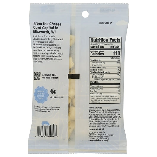 ELLSWORTH Cheese Curd Natural Ranch Seasoning White Cheddar Cheese Curds, 12 x 5 oz Case - DOT product image 7