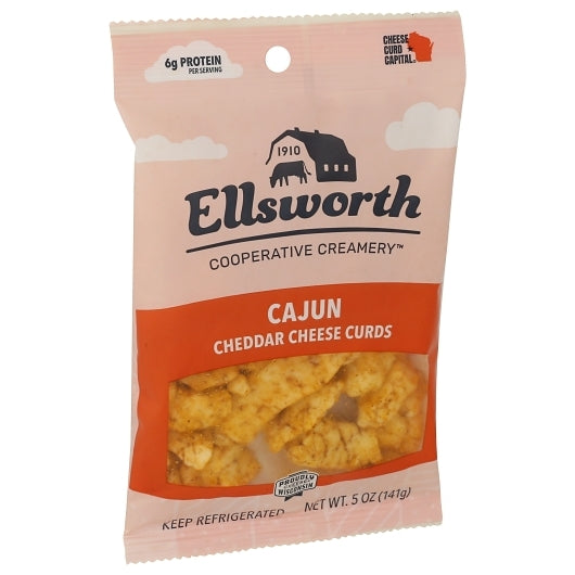 ELLSWORTH Cheese Curd Natural White Cheddar Cheese with Cajun Seasoning, 12 x 5 oz Case - DOT product image 3