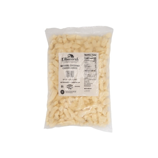 Ellsworth Natural White Cheddar Cheese Curds, 2 x 5 lb Case - Cheese & Dairy