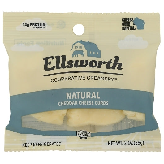 Ellsworth Natural White Cheddar Cheese Curds, 24 x 2 oz Case - DOT product image 2