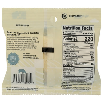 Ellsworth Natural White Cheddar Cheese Curds, 24 x 2 oz Case - DOT product image 6