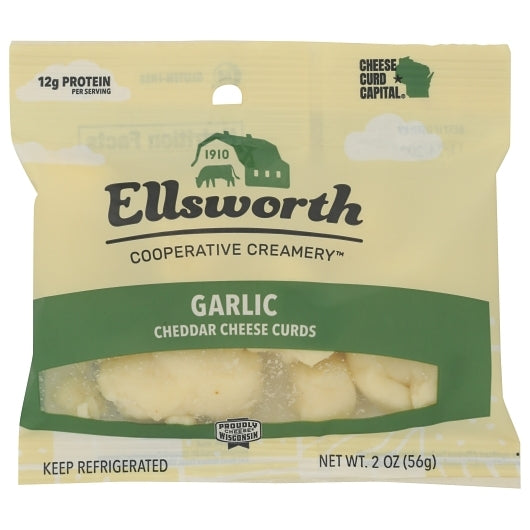 Ellsworth Cooperative Creamery Garlic White Cheddar Cheese Curd, 24 x 2 oz Case - Cheese & Dairy - image 2