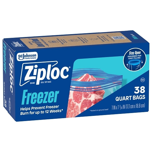 DOUBLE ZIPPER FREEZER Value Pack Quart Freezer Bag, 9 x 38 ct Case - DOT product image 3