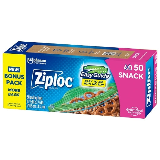 Ziploc Snack Bag 50 Ct, 12 x 50 ct Case - Disposables - image 2