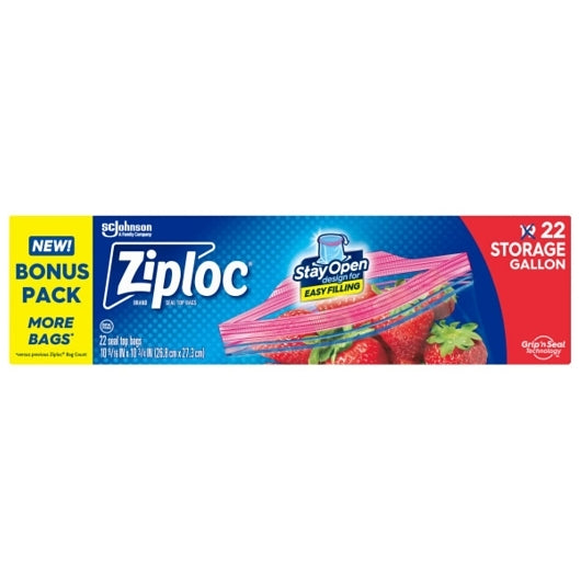 Ziploc Suso Storage Gal Bag 22 Ct, 12 x 22 each Case - Disposables - image 2